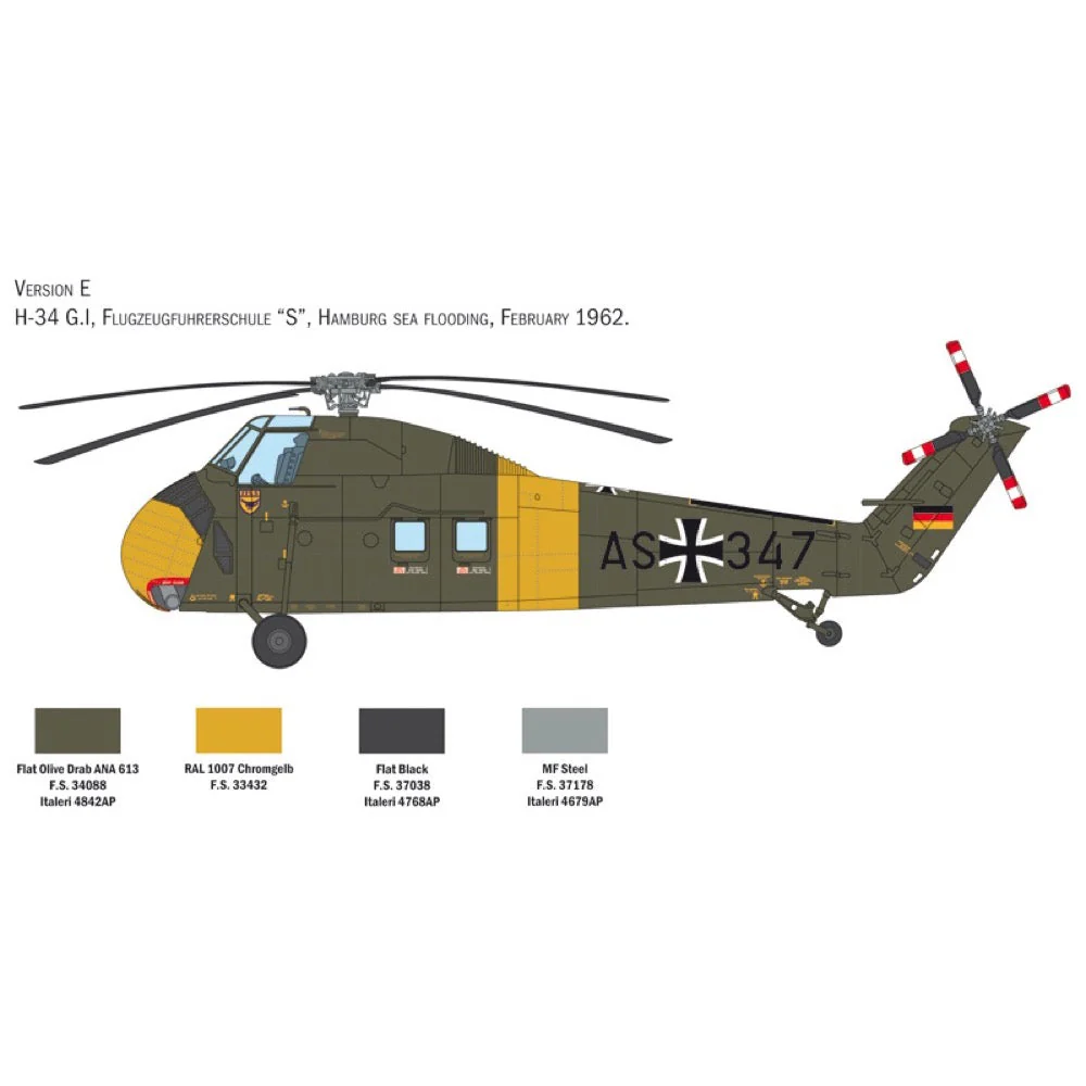 Italeri 2776 1/48 Sikorsky H-34 French and German Heer - Image 8