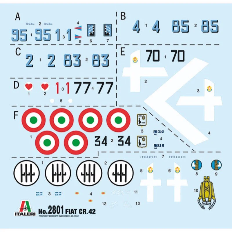 Italeri 2801 1/48 Fiat CR42 Falco Battle of Britain 80th Anniversary with Photo-Etched Parts - Image 3