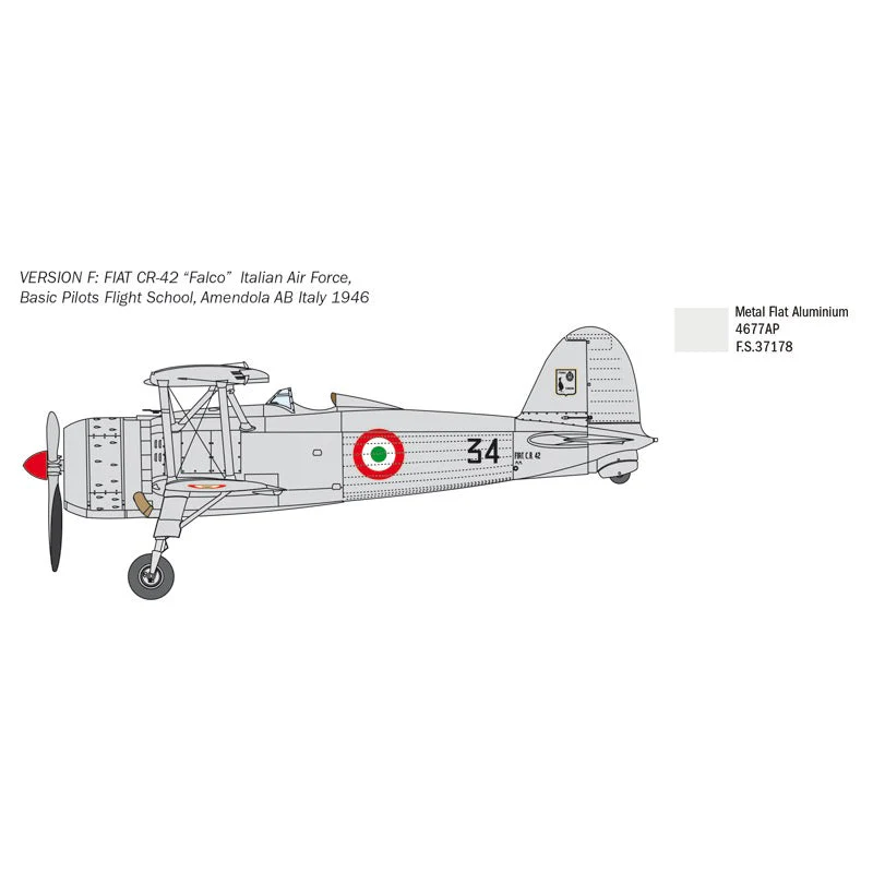 Italeri 2801 1/48 Fiat CR42 Falco Battle of Britain 80th Anniversary with Photo-Etched Parts - Image 9