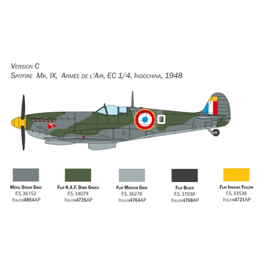 Italeri 2804S 1/48 Spitfire Mk IX - Image 6