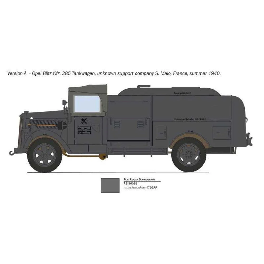 Italeri 2808 1/48 Opel Blitz Tankwagen Kfz 385 Battle of Britain 80th Anniversay - Image 2