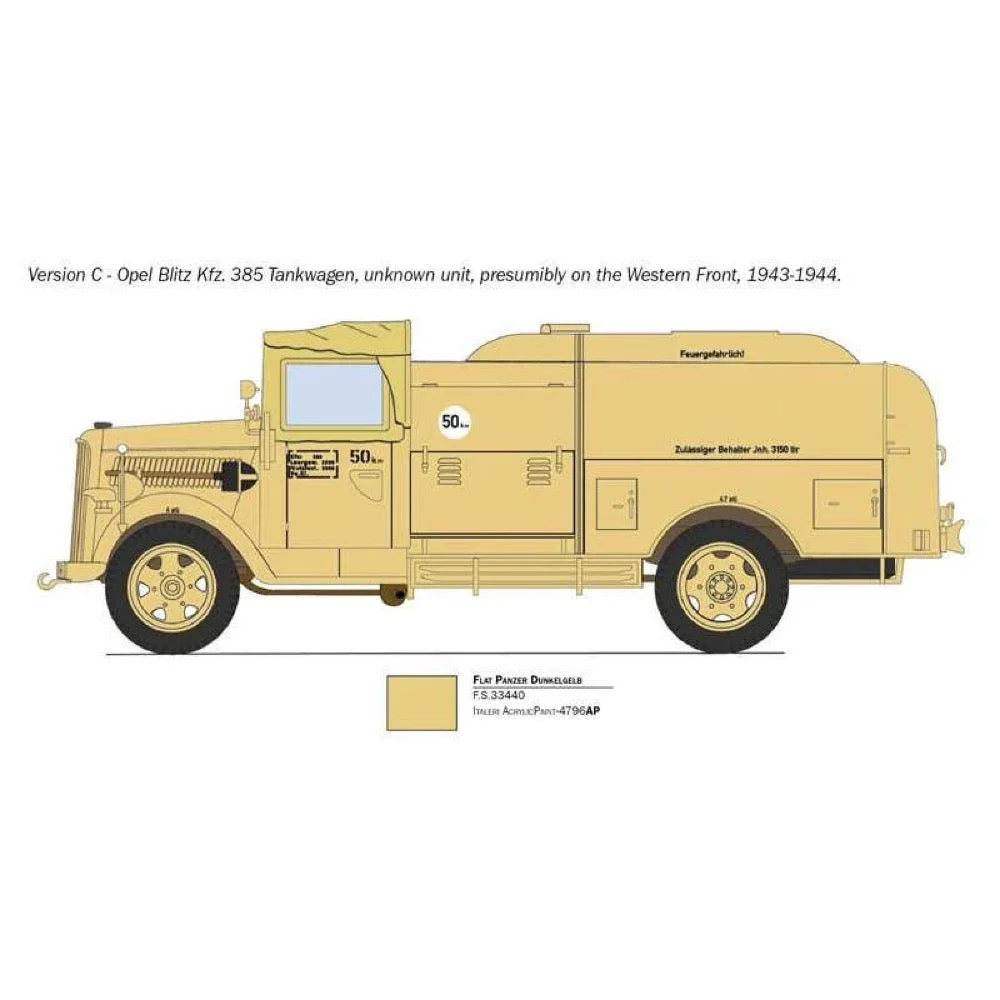 Italeri 2808 1/48 Opel Blitz Tankwagen Kfz 385 Battle of Britain 80th Anniversay - Image 4