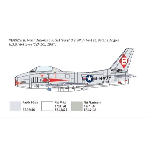 Italeri 2811 1/48 FJ-2/3 Fury with Super Decal Sheet - Image 6