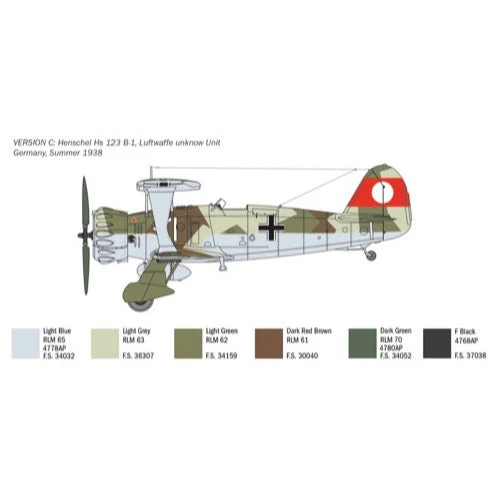 Italeri 2819S 1/48 ITALERI Henshel Hs-123 - Image 6