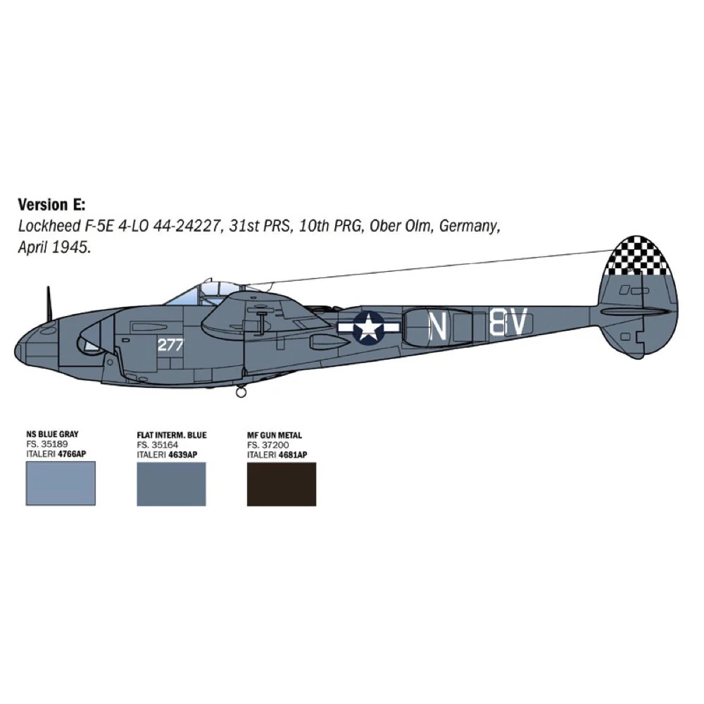 Italeri 2834S 1/48 P-38J Lightning European Theatre Operations - Image 8