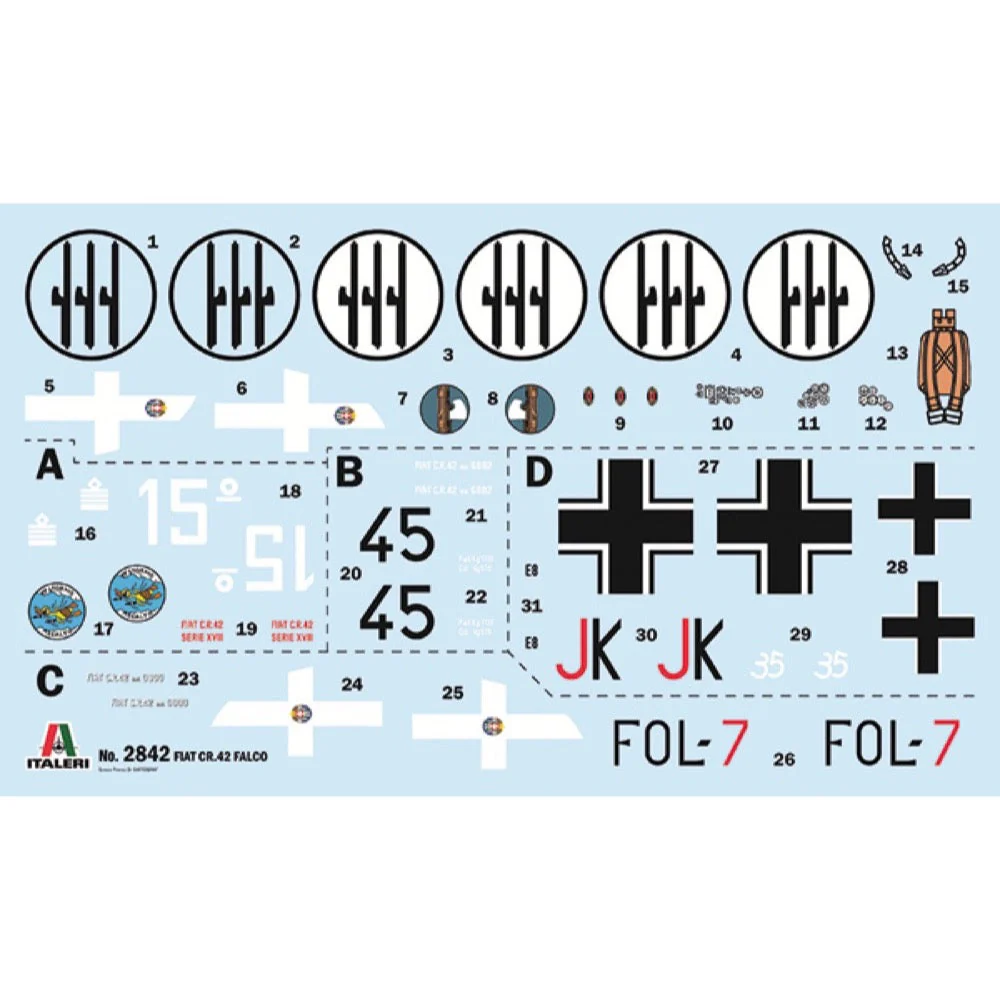 Italeri 2842S 1/48 Fiat CR.42 Falco Assault Night Fighter - Image 3