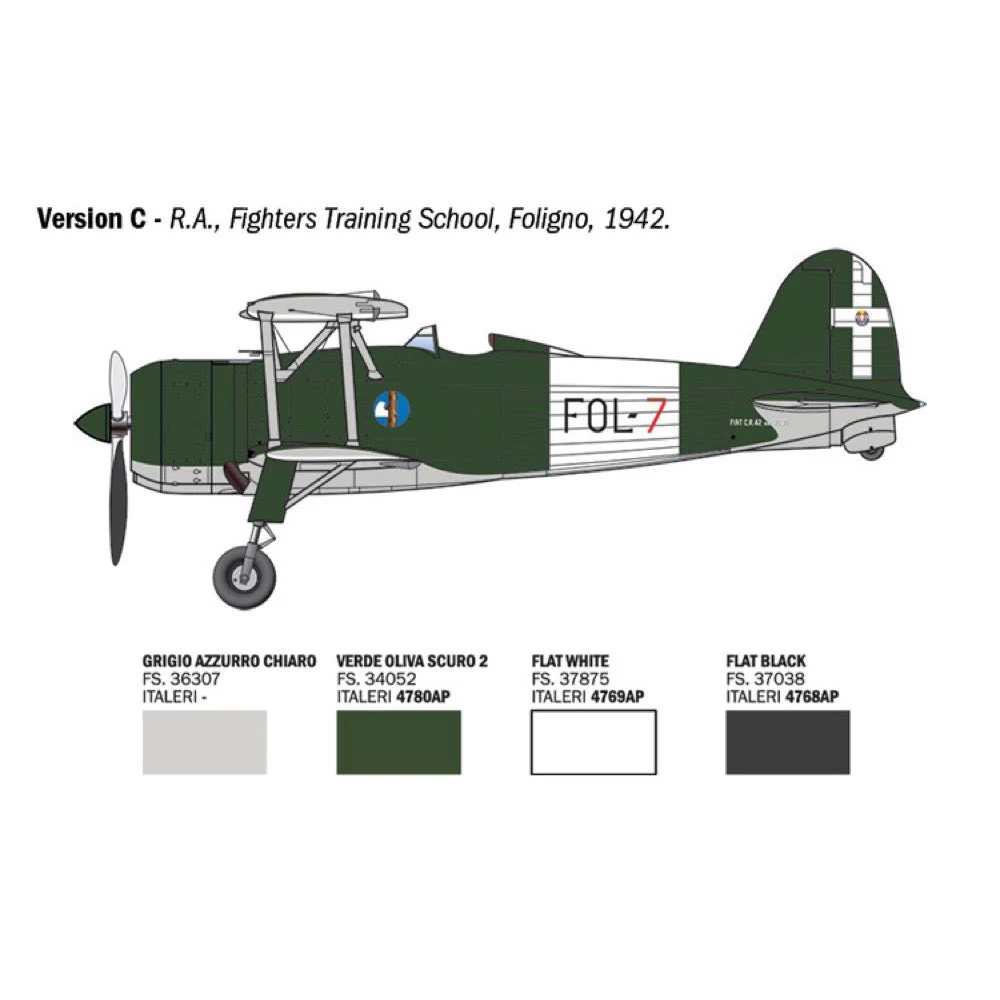 Italeri 2842S 1/48 Fiat CR.42 Falco Assault Night Fighter - Image 6