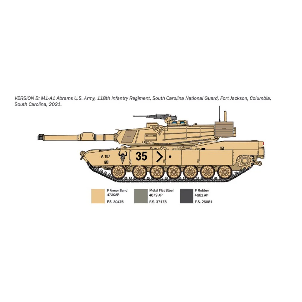 Italeri 35108 1/35 M1A1 Abrams includes Australian Decals War Thunder Series - Image 12