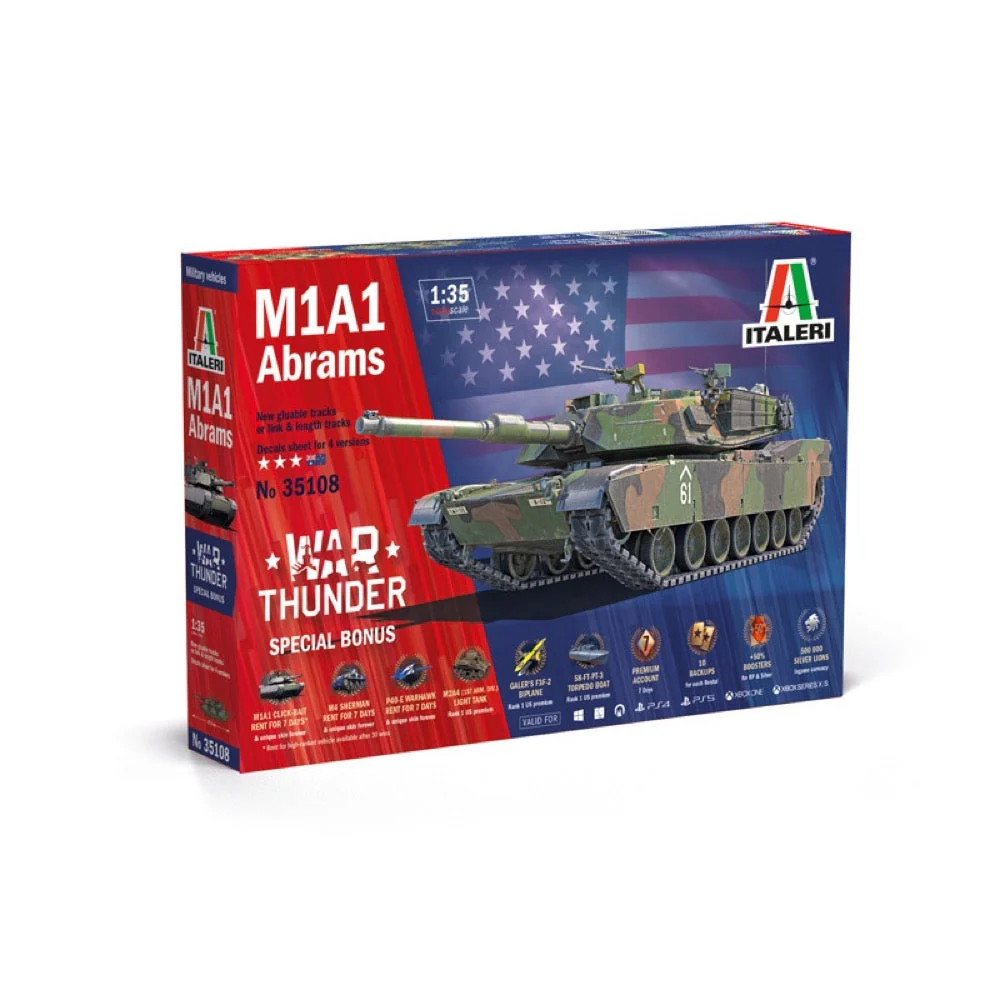 Italeri 35108 1/35 M1A1 Abrams includes Australian Decals War Thunder Series - Image 15