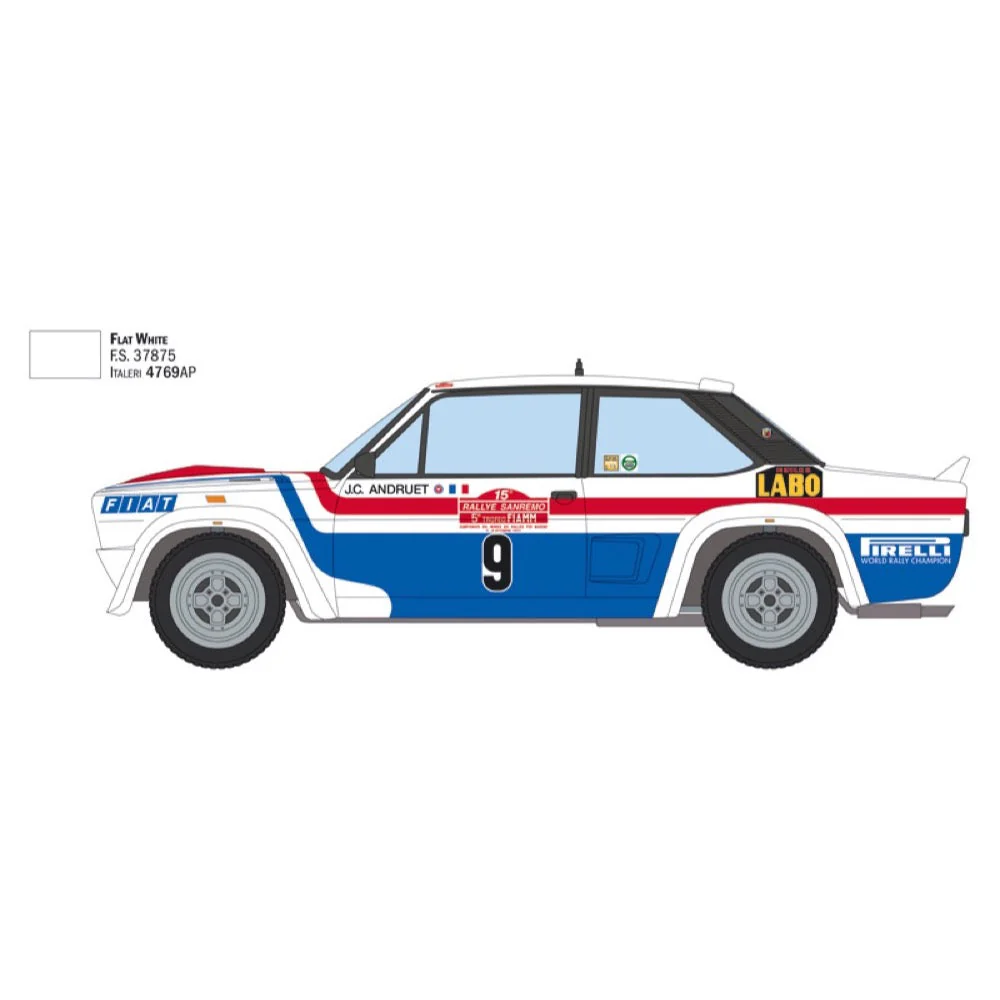 Italeri 3621S 1/24 Fiat 131 Abarth San Remo Rally Winner 1977 - Image 6