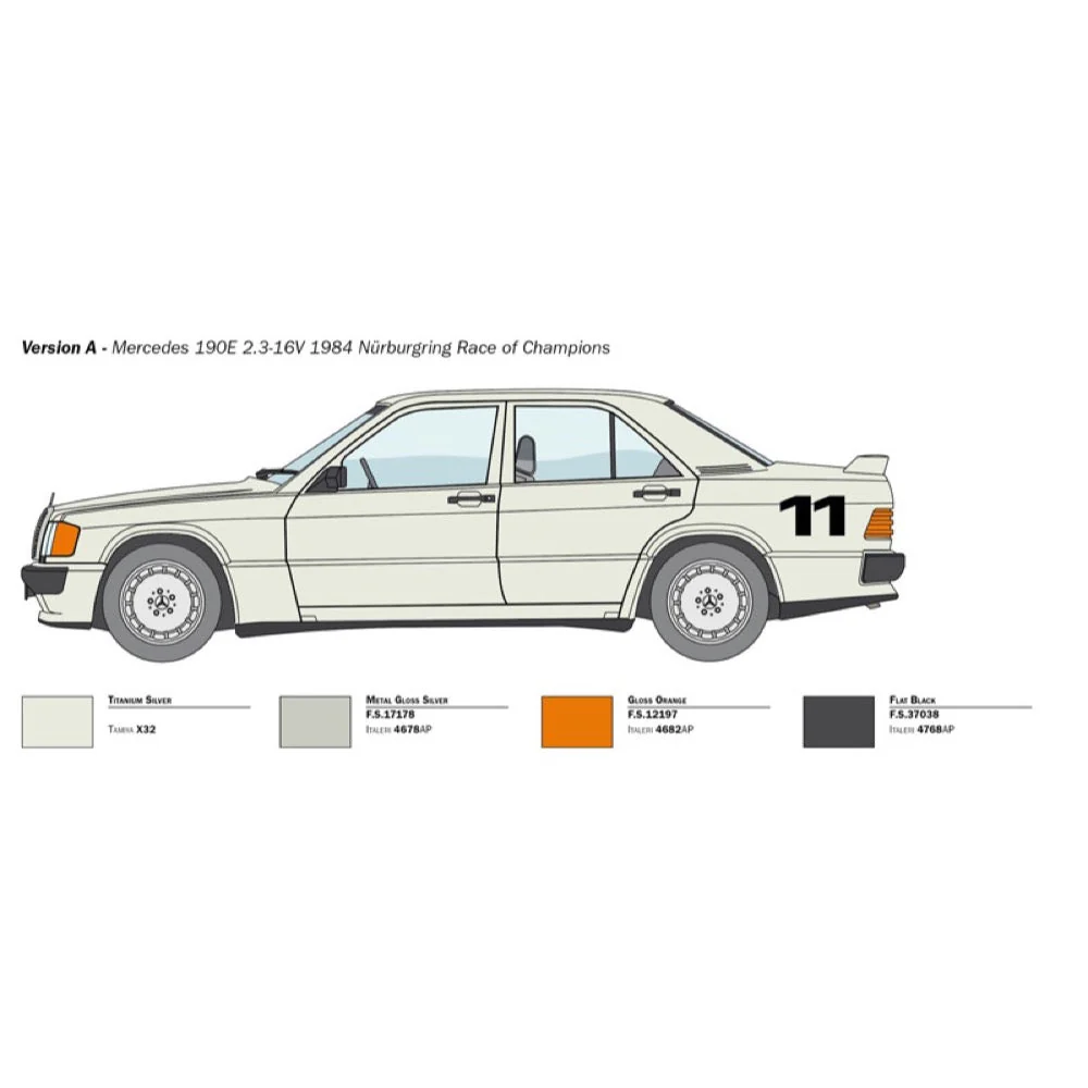 Italeri 3624S 1/24 Mercedes Benz 190E - Image 4
