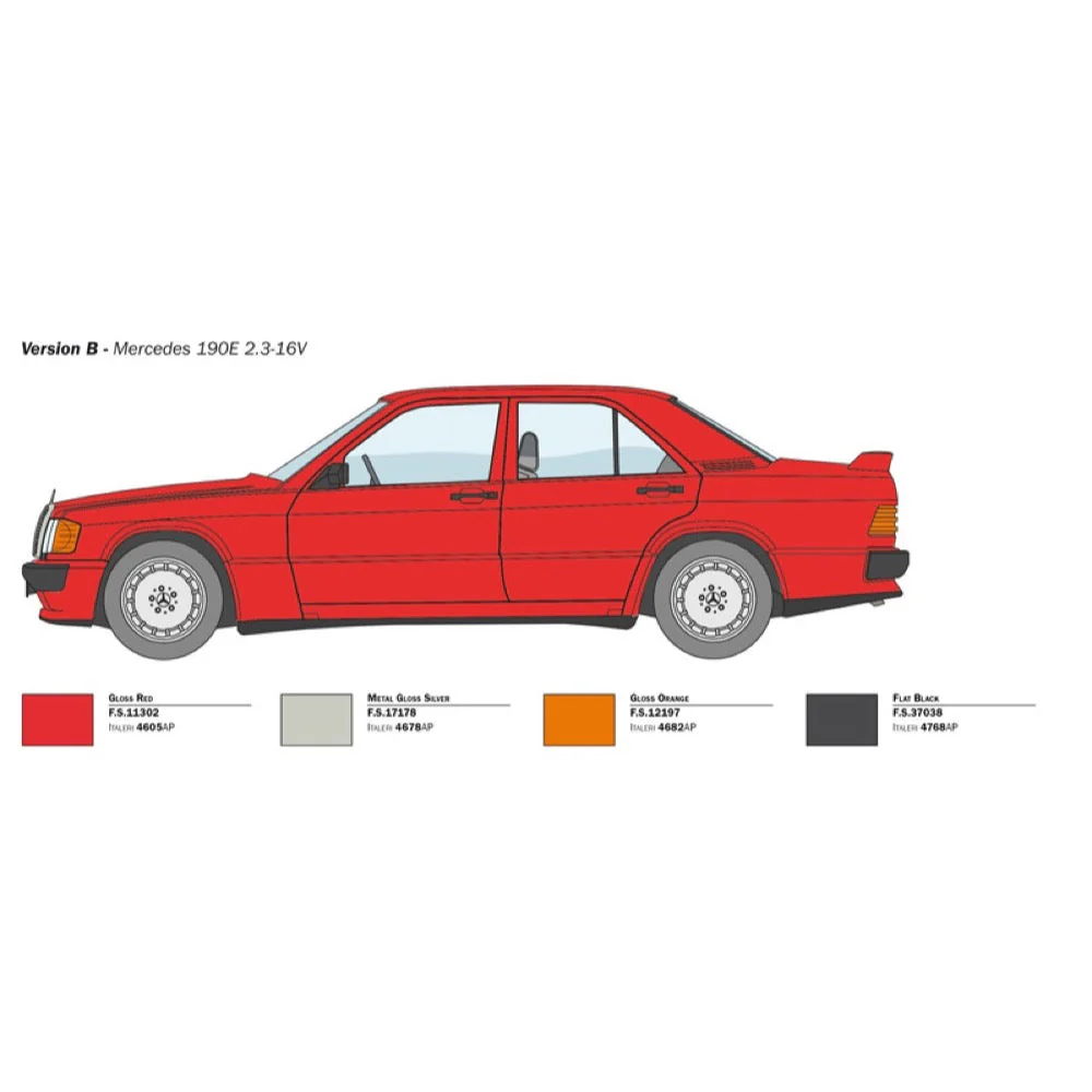 Italeri 3624S 1/24 Mercedes Benz 190E - Image 5