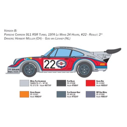 Italeri 3625S 1/24 Porsche RSR 934 - Image 4