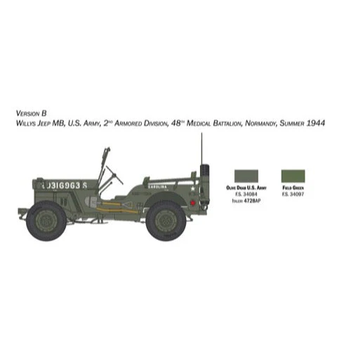 Italeri 3635 1/24 Jeep Willys MB 80th Anniversary - Image 5