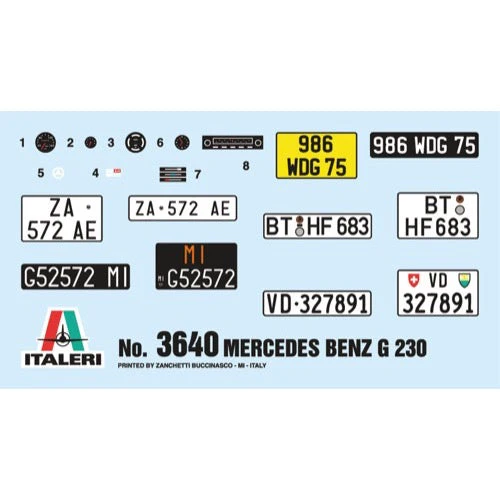 Italeri 3640 1/24 Mercedes Benz G230 - Image 3