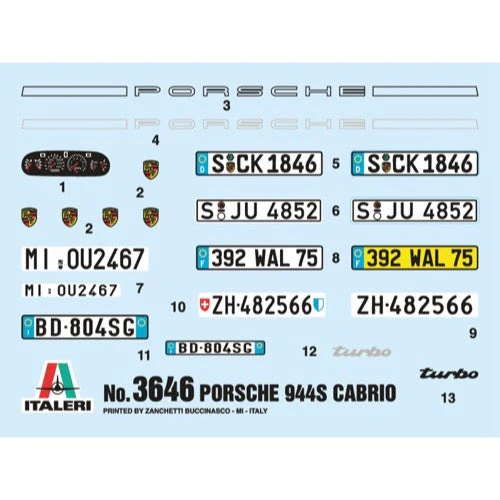 Italeri 3646 1/24 Porsche 944 S Cabrio - Image 3