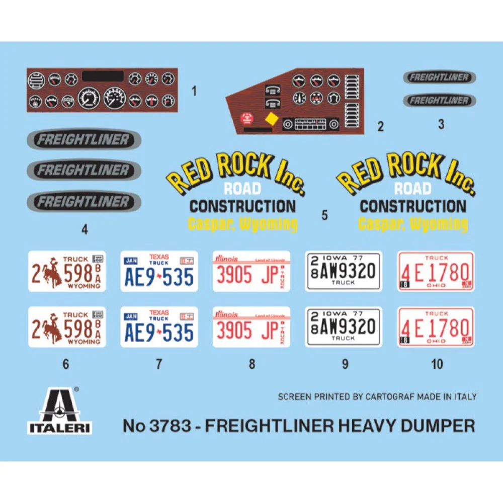 Italeri 3783 1/24 Freightliner Heavy Dumper Truck - Image 3