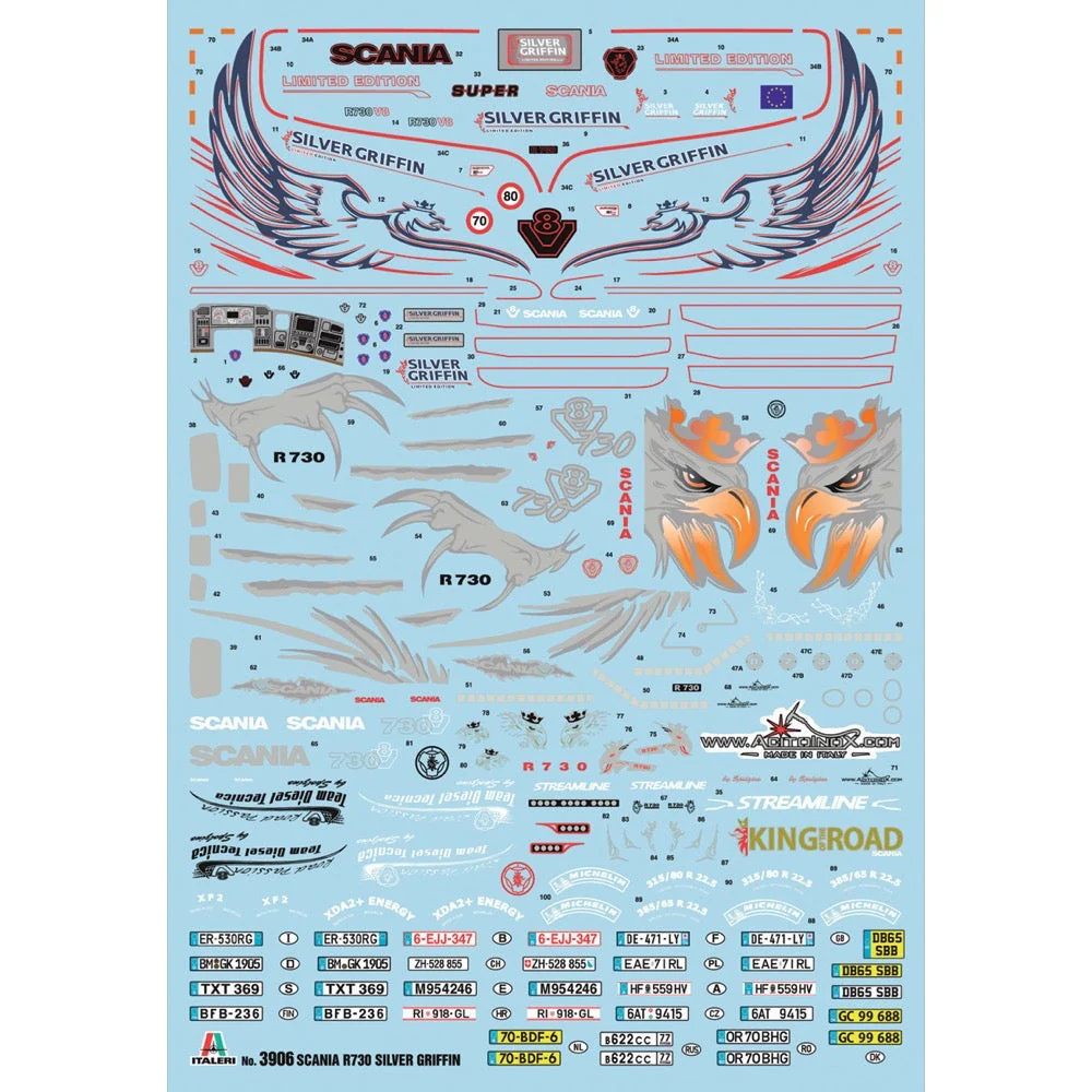 Italeri 3906 1/24 Scania R730 Streamline 4x2 - Image 3