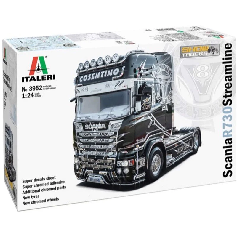 Italeri 3952 1/24 Scania R730 Streamline Show Truck with Chromed Adhesive Sheet