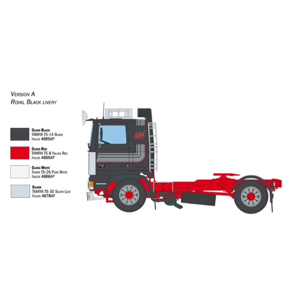 Italeri 3957S 1/24 Volvo F-12 Intercooler (Low Roof) with Accessories - Image 4