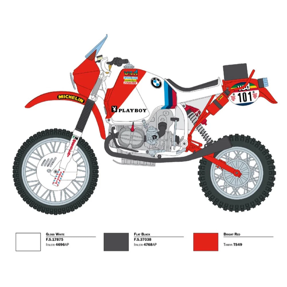 Italeri 4641 1/9 B.M.W. 1000 Dakar 1985 Paris - Dakar Version - Image 4