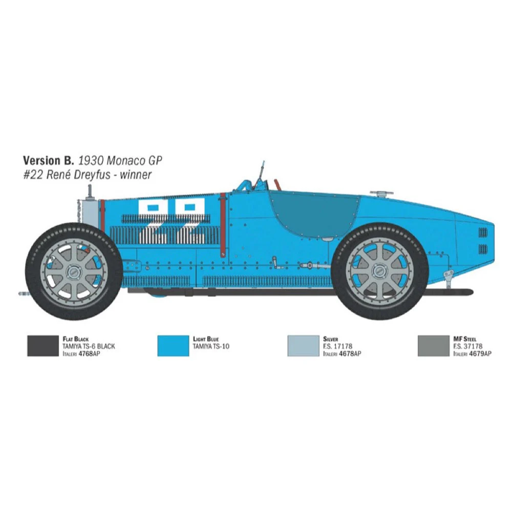 Italeri 4716s 1/12 Bugatti Type 35B - Targa Florio ‘29/Monaco GP ‘30 - Image 8