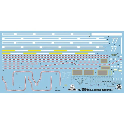 Italeri 5534 1/720 USS George H.W. Bush CVN77 Aircraft Carrier - Image 4