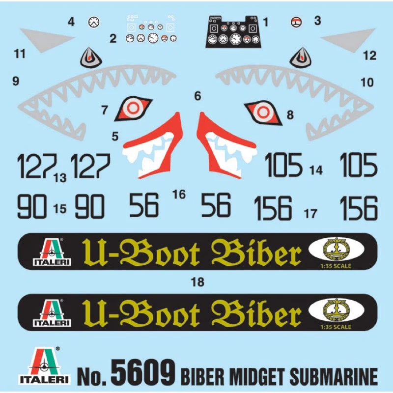 Italeri 5609S 1/35 U-Boot Midget Submarine (Biber) - Image 3