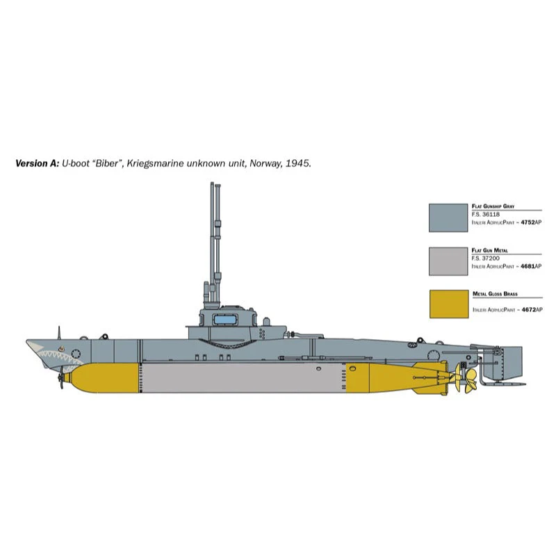 Italeri 5609S 1/35 U-Boot Midget Submarine (Biber) - Image 4