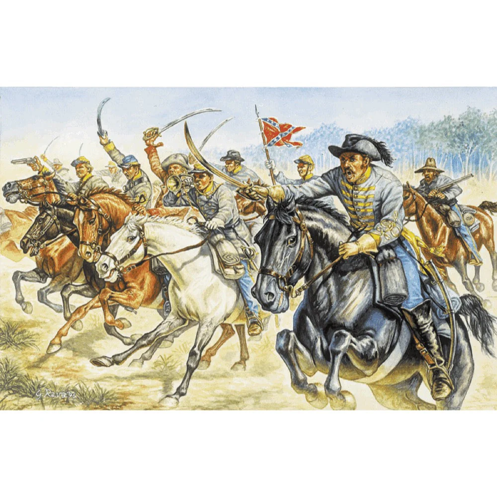 Italeri 6011 1/72 Figures Confederate Cavalry Civil War - Image 2