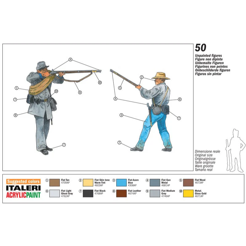 Italeri 6178S 1/72 Confederate Infantry American Civil War - Image 3