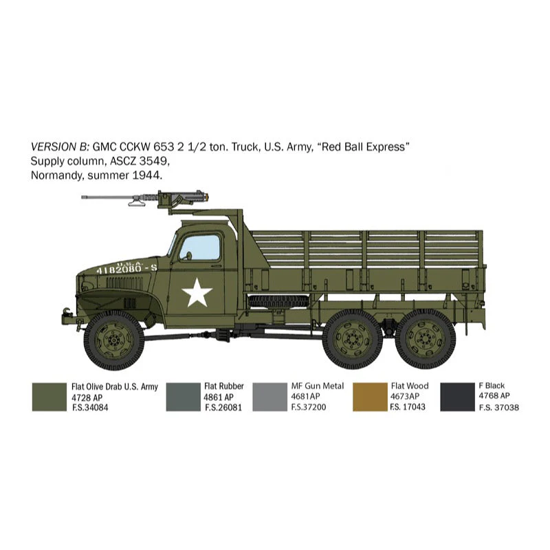 Italeri 6271 1/35 GMC 2.5 Ton Truck D-Day 80th Anniversary - Image 5