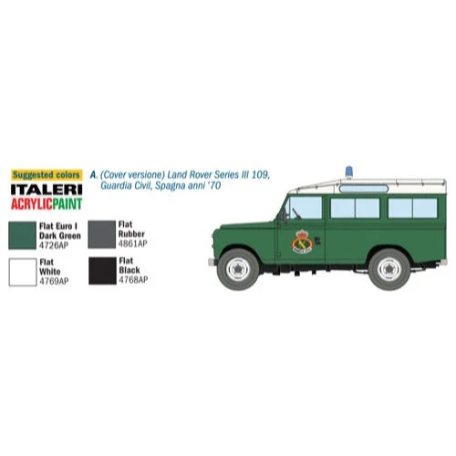 Italeri 6542 1/35 Land Rover 109 Guardia Civil - Image 5