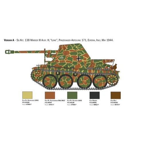 Italeri 6566S 1/35 Sd. Kfz. 138 Marder III H With Crew - Image 4