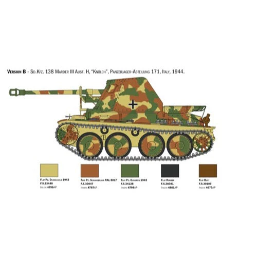 Italeri 6566S 1/35 Sd. Kfz. 138 Marder III H With Crew - Image 5