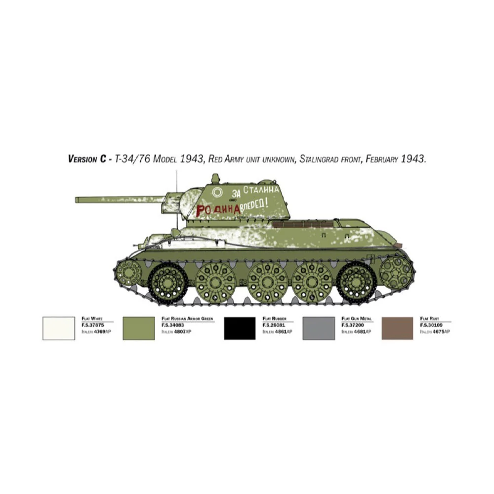 Italeri 6570 1/35 T-34/76 Model 1943 (Premium Edition) - Image 6