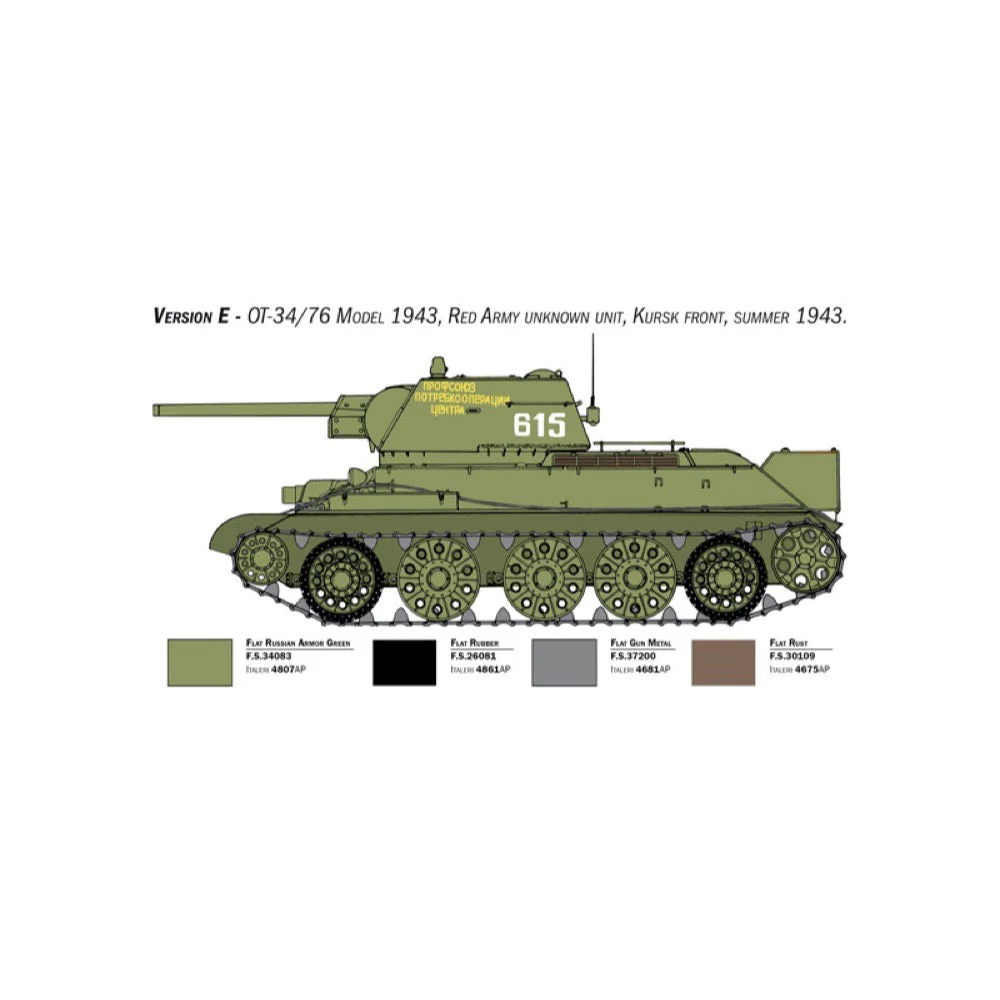 Italeri 6570 1/35 T-34/76 Model 1943 (Premium Edition) - Image 8