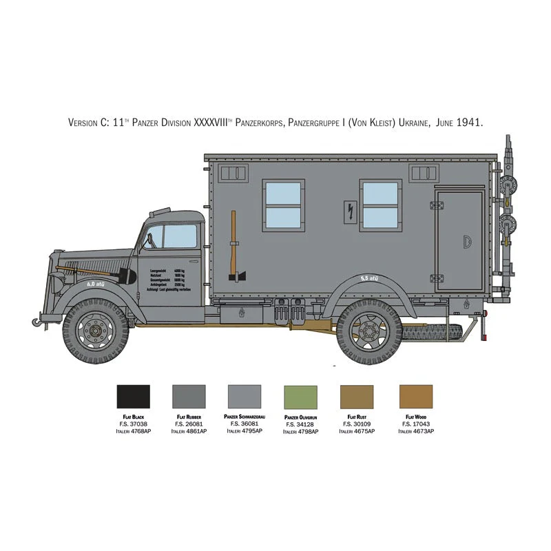 Italeri 6575 1/35 Opel Blitz Ehinheitskoffer - Image 4