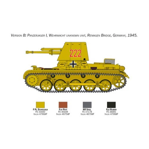 Italeri 6577 1/35 Panzerjager I Tank Glueable Tracks PE Sheet Included - Image 7