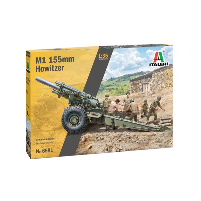 Italeri 6581 1/35 M-1155mm with Gun Crew 6 Figures - Image 3