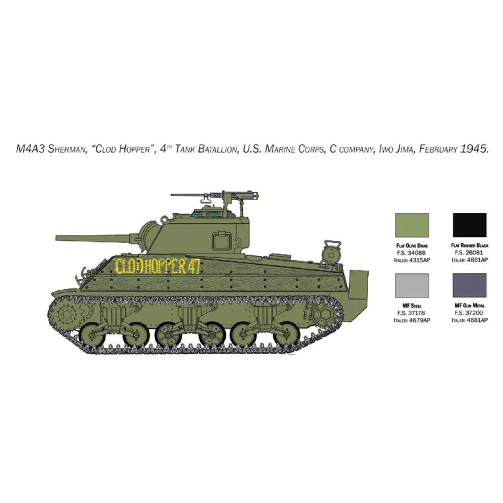 Italeri 6583 1/35 M4 Sherman US Marine Corps - Image 7