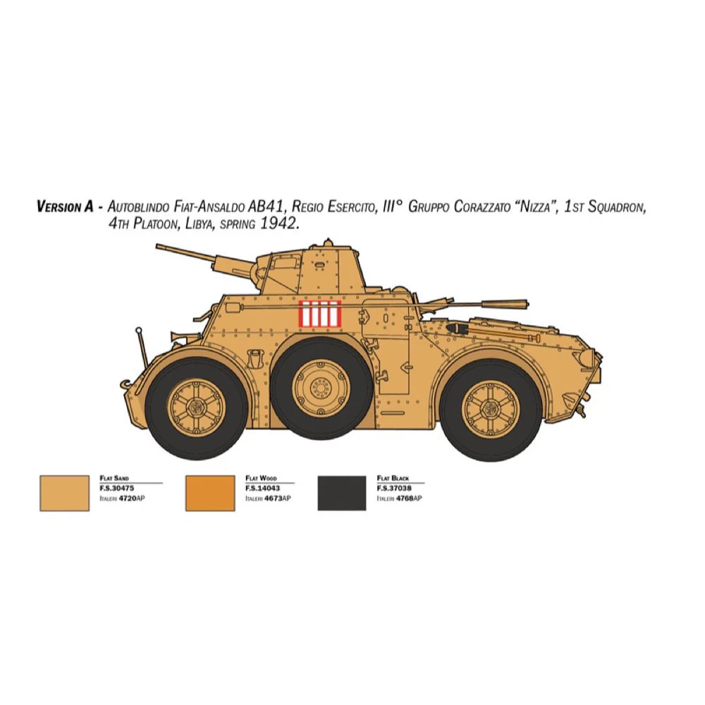Italeri 6591 1/35 AB 41 with Bersaglieri Italian Infantry - Image 4