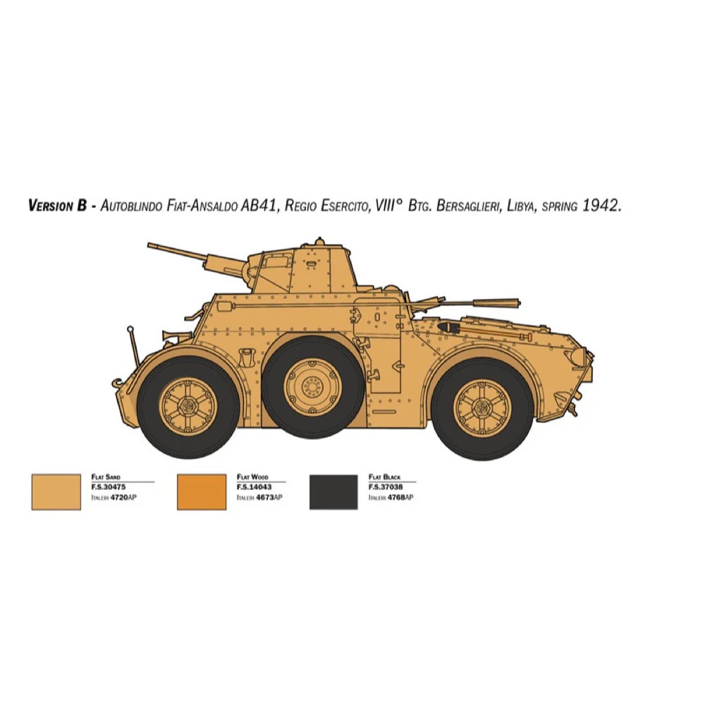 Italeri 6591 1/35 AB 41 with Bersaglieri Italian Infantry - Image 5