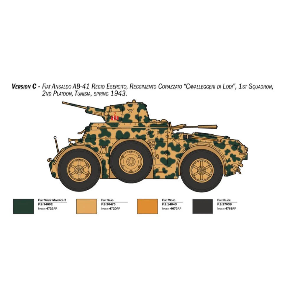 Italeri 6591 1/35 AB 41 with Bersaglieri Italian Infantry - Image 6