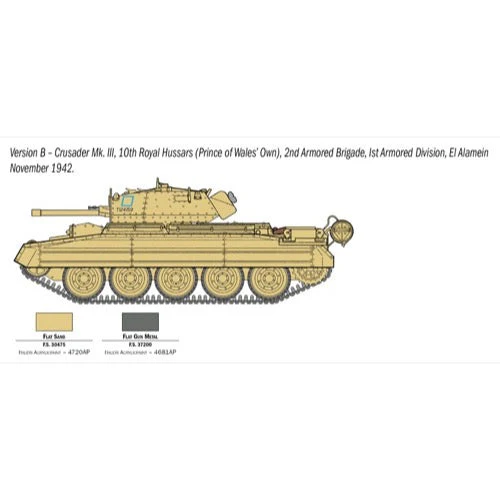 Italeri 6592S 1/35 Crusader Mk. III & British Tank Crew - Image 4