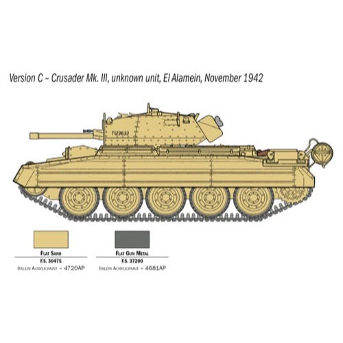 Italeri 6592S 1/35 Crusader Mk. III & British Tank Crew - Image 5