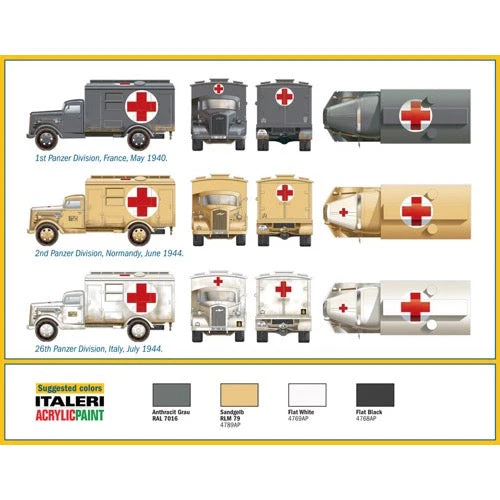 Italeri 7055 1/72 KFZ 305 Ambulance - Image 4