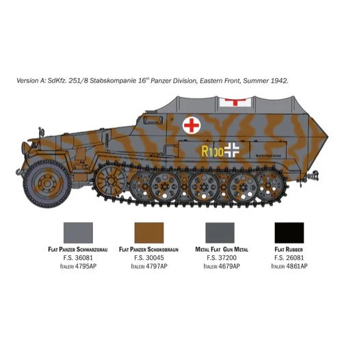 Italeri 7077 1/72 Sd.Kfz 251/8 Ambulance - Image 3