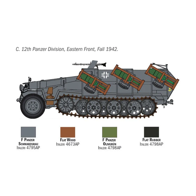 Italeri 7080 1/72 Sd.Kfz 251/z Stuka Zu Fuss - Image 7