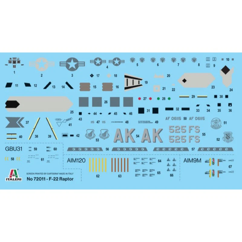 Italeri 72011 1/72 F-22 Raptor - Complete Set - includes tools and paints - Image 3